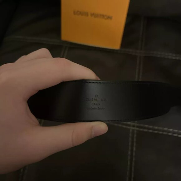 Louis Vuitton Belt Black Graphite Damier Belt Size M95/38 - Picture 4 of 5